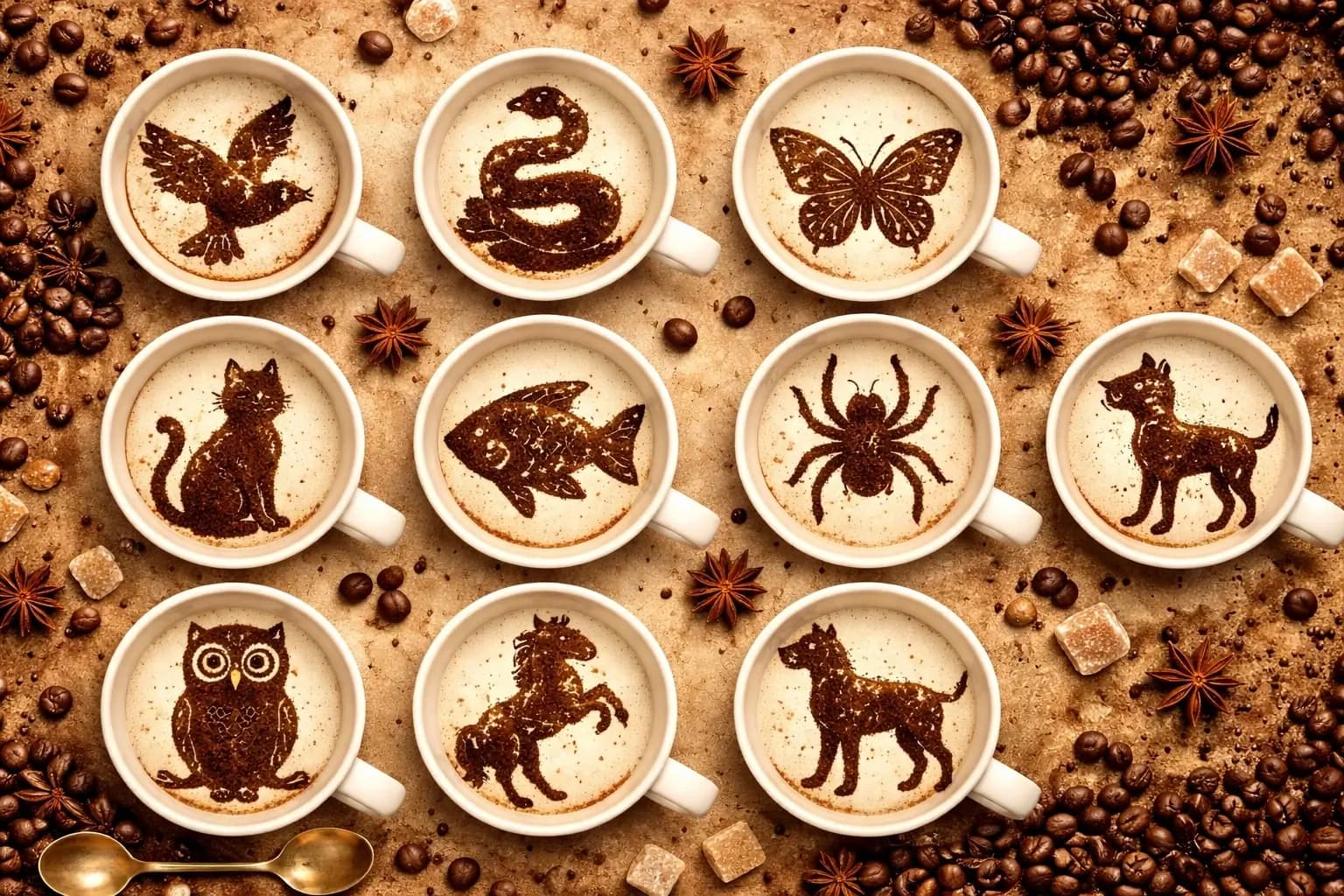 Animal Symbols in Coffee Fortune Reading: Cat, Dog, Horse, Snake and Their Meanings