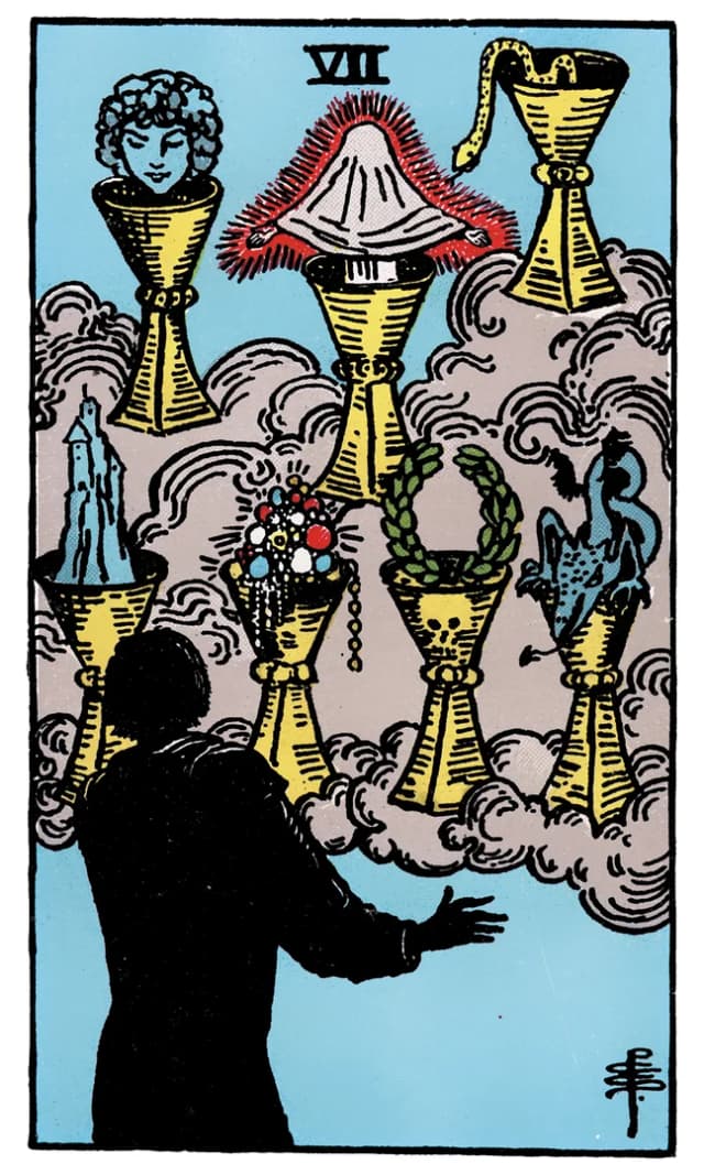 Kupa Yedilisi Tarot Kartı