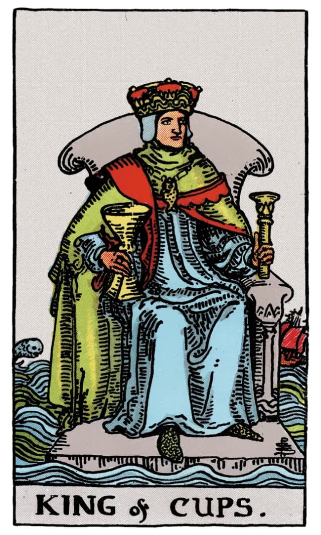 Kupa Kralı Tarot Kartı