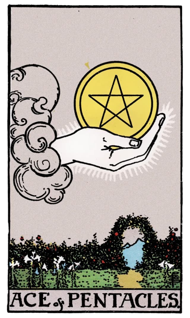 Pentakl Ası Tarot Kartı