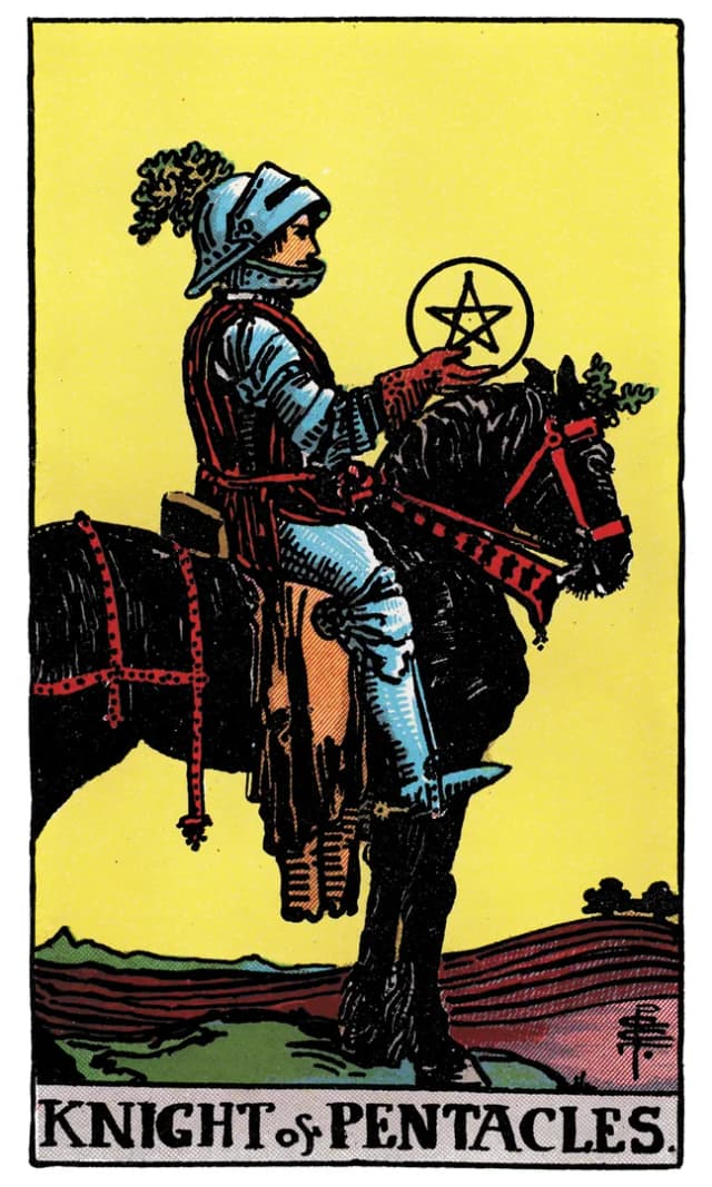 Pentakl Şövalyesi Tarot Kartı