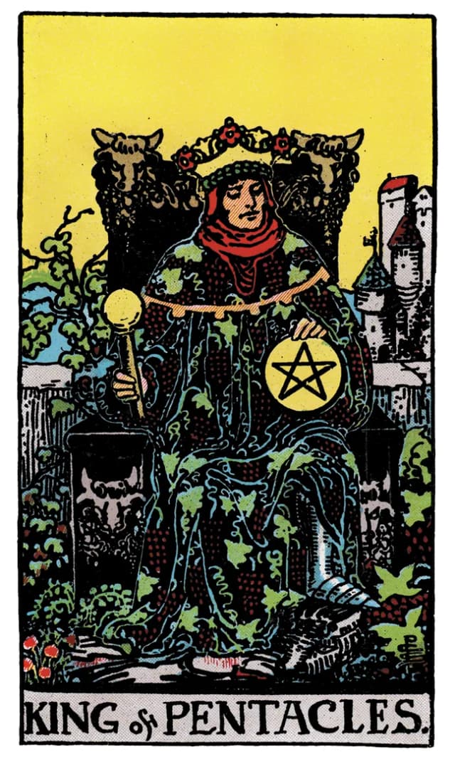 Pentakl Kralı Tarot Kartı