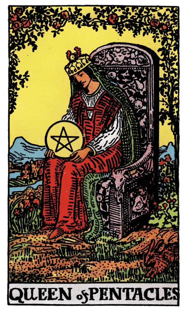 Pentakl Kraliçesi Tarot Kartı