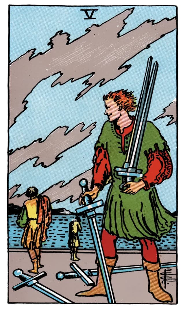 Kılıç Beşlisi Tarot Kartı