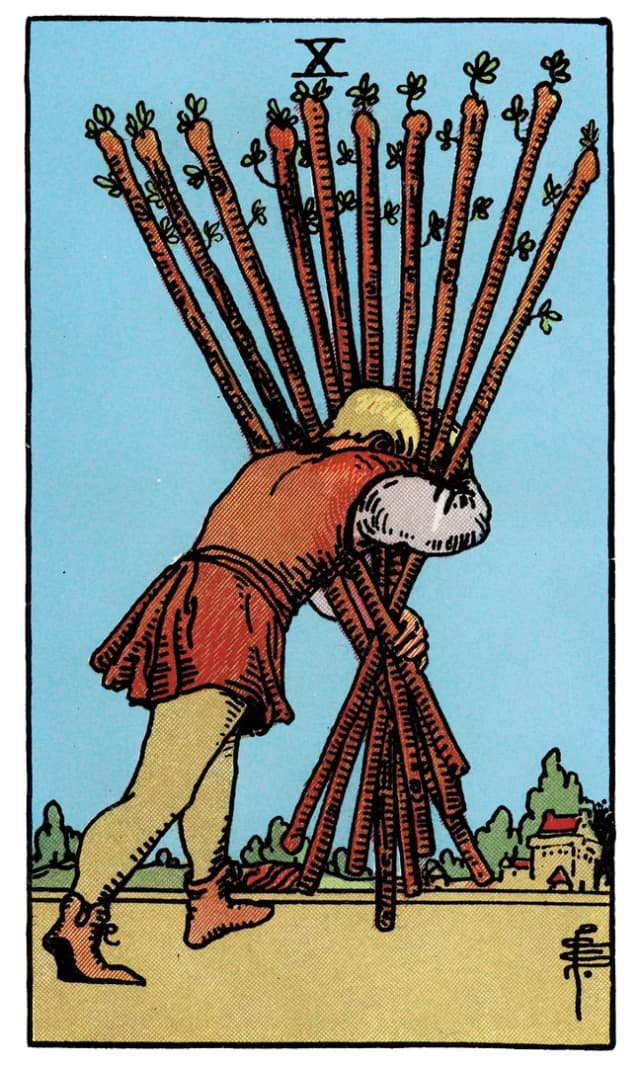 Ten of Wands Tarot Card